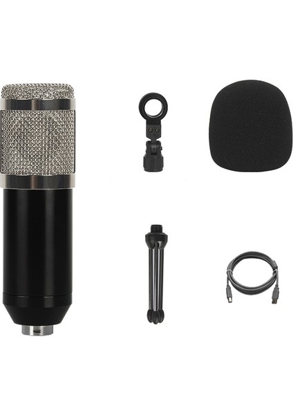 BM-828 USB Kondenser Mikrofon Seti Gümüş (Yurt Dışından)