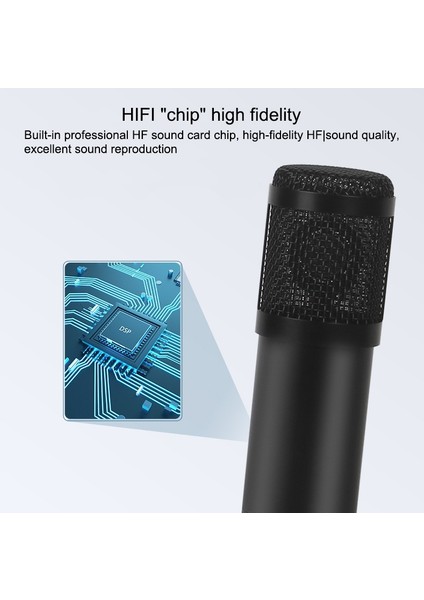 BM-828 USB Kondenser Mikrofon Seti Gümüş (Yurt Dışından)