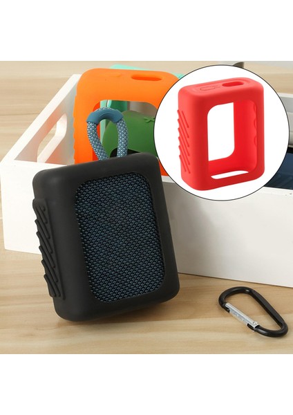 Hoparlör Silikon Kapak Çanta Kanca ile Koruyucu Kılıf Toz Geçirmez Yumuşak Git 3 Kırmızı (Yurt Dışından) fırsatları