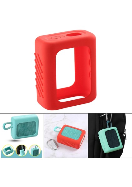 Hoparlör Silikon Kapak Çanta Kanca ile Koruyucu Kılıf Toz Geçirmez Yumuşak Git 3 Kırmızı (Yurt Dışından) indirimleri