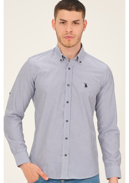 G768 Dewberry Erkek Gömlek-Lacivert