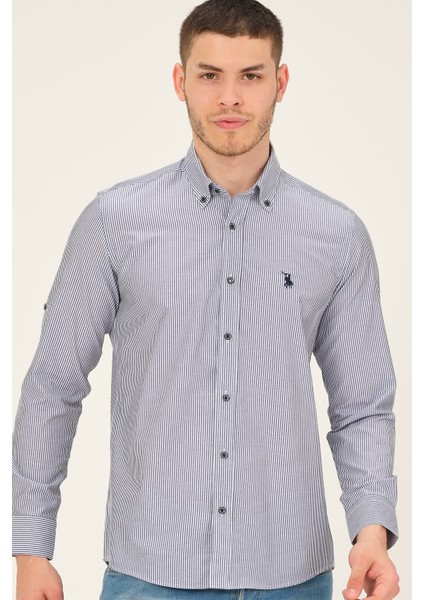 G768 Dewberry Erkek Gömlek-Lacivert modelleri