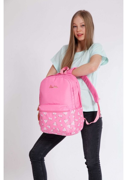 Soft Floral Pembe Çiçekli Okul ve Günlük Sırt Çantası fırsatları