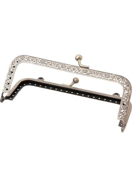 10 Adet Kare Kabartmalı Cüzdan Çanta Metal Saplı Altın (Yurt Dışından) modelleri