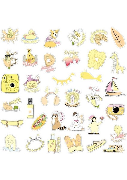 Hgy- Vsco-35 3 Takım Su Geçirmez Etiket Sarı (Yurt Dışından)