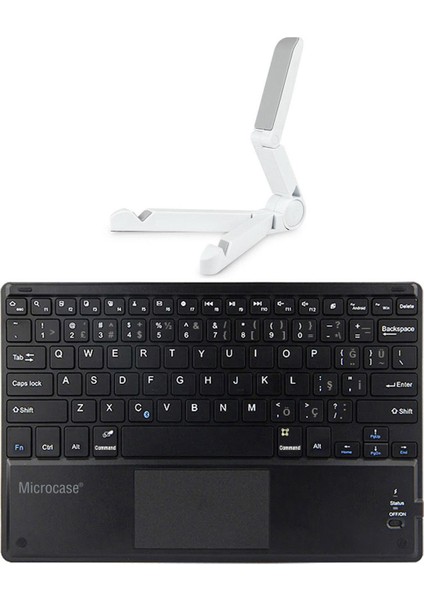 iPad Pro 12.9 Bluetooth Touchpad Klavye 28 cm (Tr Sticker) + Mouse + Stand - AL2757