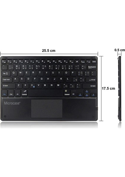 iPad Pro 12.9 Bluetooth Touchpad Klavye 28 cm (Tr Sticker) + Mouse + Stand - AL2757
