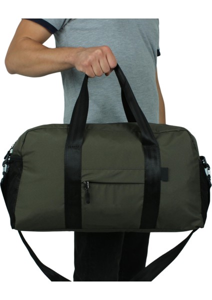 30X50X16 cm Yeşil Paraşut Kumaş Plaj Spor ve Seyahat Çantası