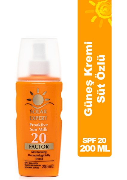 Güneş Kremi Spf 20 Factor 200 ml