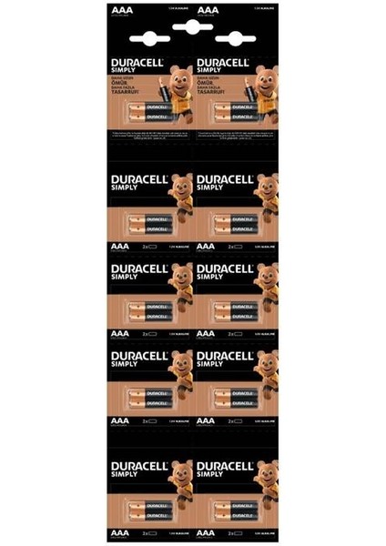 Alkalinli Ince Kalem Pil Aaa 20'li Paket LR03/MN2400 20ADET Aaa Ince Kalem Pil