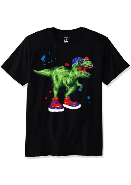 Cool Dinozor Tişört Siyah Unisex