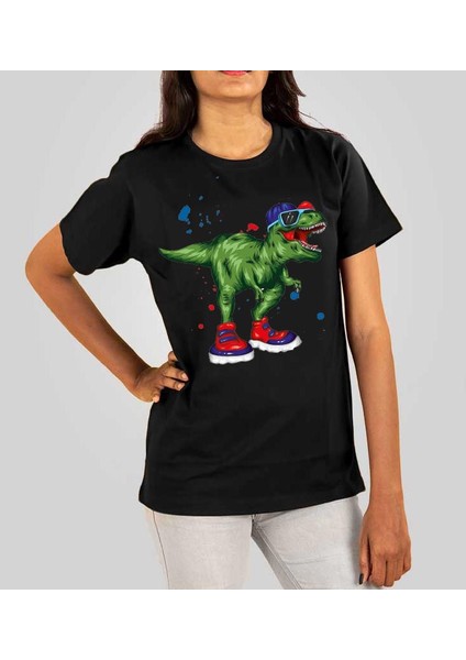 Cool Dinozor Tişört Siyah Unisex