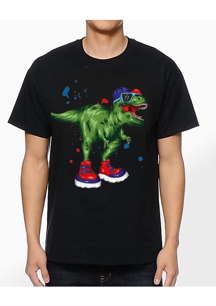 Cool Dinozor Tişört Siyah Unisex