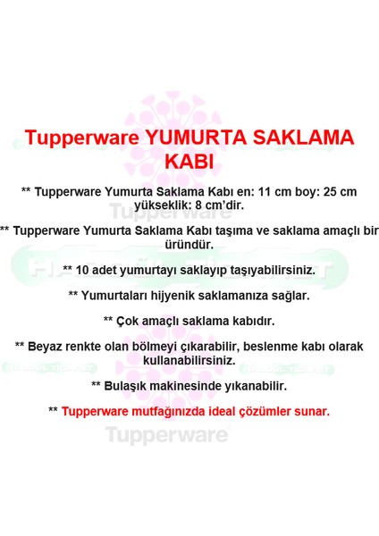Yumurta Saklama Taşıma Kabı 10'lu