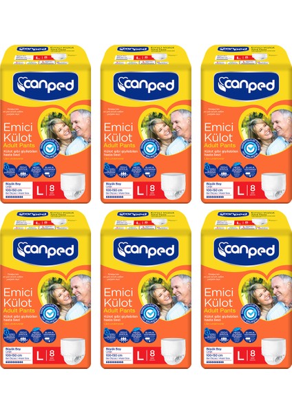 Emici Külot Büyük Boy L 8’li x 6