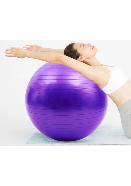 Pilates Topu 65 cm ( Mor ) + Pompa