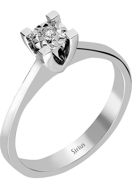 0,40 Karat Görünümlü Pırlanta Tektaş Yüzük 0441R0013