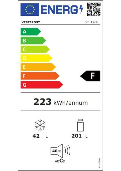 VF 1268 242 lt Statik Buzdolabı