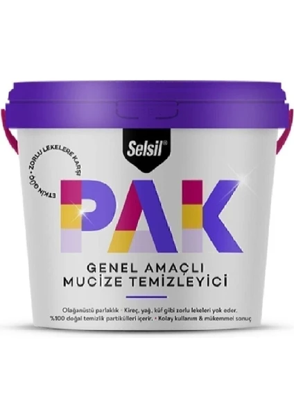 Selsilpak Temizleyici Pak Mucize Temizleyici 500 gr 1Adet