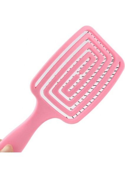 Land Of Myth - LOM1272 Üç Boyutlu Esnek Saç Açma ve Tarama Fırçası, Flexible Pro Brush (Pembe)