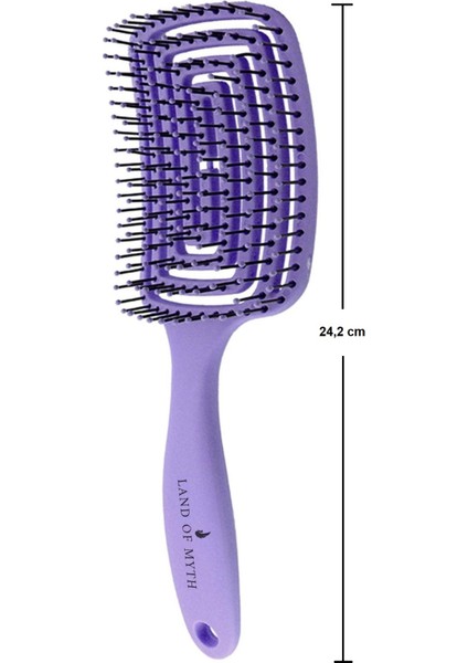 - LOM1273 Üç Boyutlu Esnek Saç Açma ve Tarama Fırçası, Flexible Pro Brush (Lila)