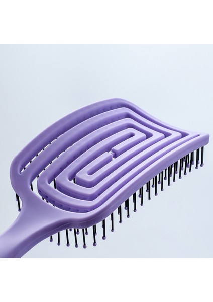 - LOM1273 Üç Boyutlu Esnek Saç Açma ve Tarama Fırçası, Flexible Pro Brush (Lila)