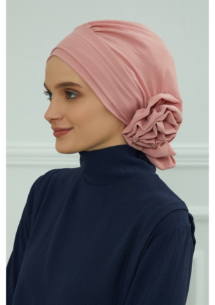 Aerobin Kumaş Hazır Türban,pembe,ht-92