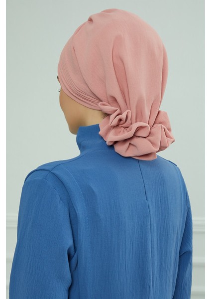 Aerobin Kumaş Hazır Türban,pembe,ht-31