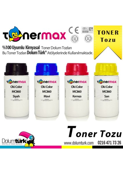 Oki MC860 Toner Tozu Seti
