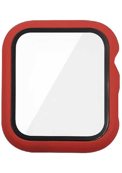 Apple Watch 40MM - Kasa ve Ekran Koruyucu Apple Watch Gard 07 Sert Pc Koruyucu - Kırmızı