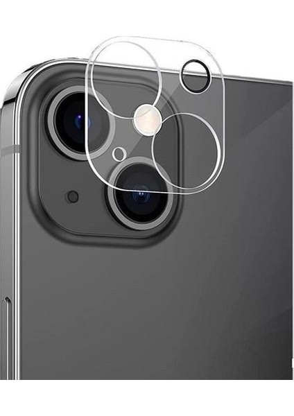 iPhone 13 Mini Davin Serisi Tam Uyumlu Şeffaf Cam Kamera Lens Koruyucu