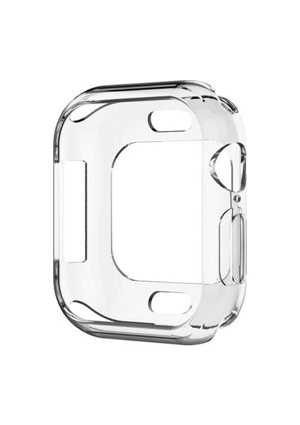 Apple Watch Şeffaf Silikon Kılıf 44 mm Tam Koruma Watch 4 5 6 Se Uyumlu 44 mm modelleri