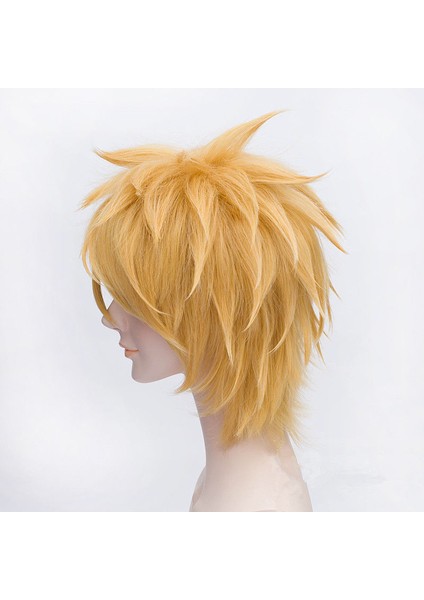 Naruto Uzumaki Cosplay Peruk 30CM - Sarı (Yurt Dışından)