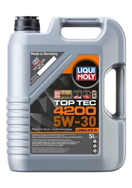 Top Tec 4200 5W-30 5 Litre Motor Yağı ( Üretim Yılı: 2022 )