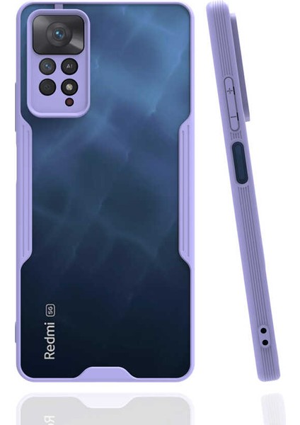 Xiaomi Redmi Note 11 Pro 5g Kılıf Kamera Korumalı Ultra Ince Buzlu Mat Renkli Parfe Silikon Kapak Mor