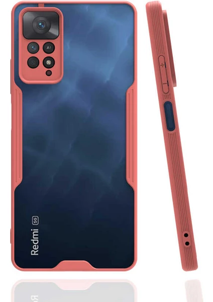 Case 4U Xiaomi Redmi Note 11 Pro 5g Kılıf Kamera Korumalı Ultra Ince Buzlu Mat Renkli Parfe Silikon Kapak Pembe