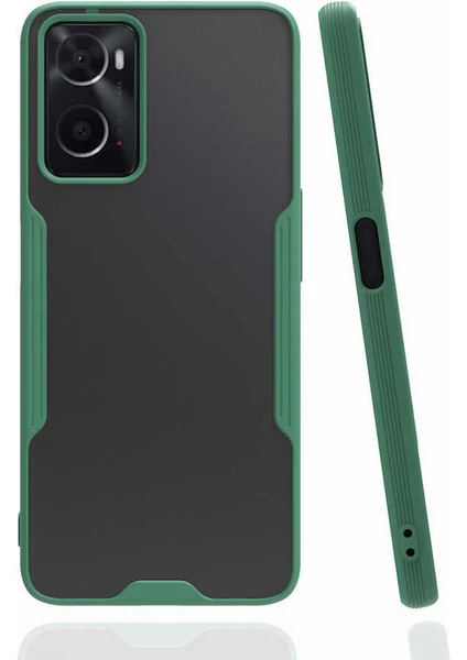 Case 4U Oppo A36 Kılıf Kamera Korumalı Ultra Ince Buzlu Mat Renkli Parfe Silikon Kapak Koyu Yeşil