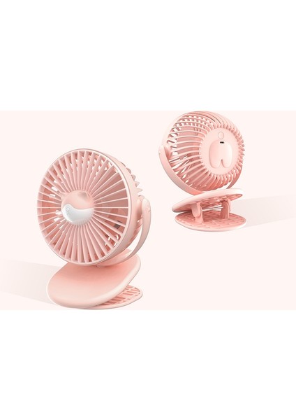 MF004 Yurt Masaüstü Office Boğazı Mini Taşınabilir USB Klip Fan (Pembe) (Yurt Dışından)