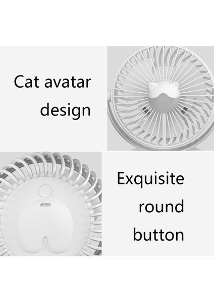 MF004 Yurt Masaüstü Office Boğazı Mini Taşınabilir USB Klip Fan (Beyaz) (Yurt Dışından) modelleri