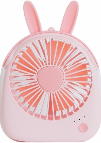 WT-F14 1200 Mah Tavşan Şekli 3 Hızlı Kontrollü Mini Taşınabilir Fan (Pembe) (Yurt Dışından)