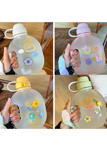 Yaz Plastik Büyük Kapasiteli Saman Su Şişesi (Yeşil) (Yurt Dışından) modelleri