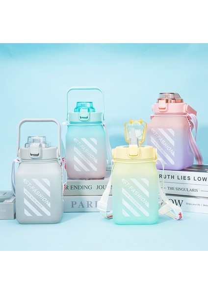 1500ML Spor Meydanı Gradyan Su Kupası (Pembe Mor Gradient) (Yurt Dışından)