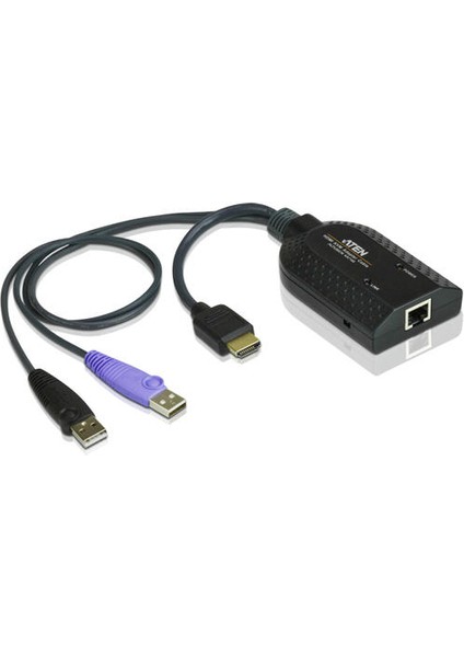 KA7168 1 Port HDMI 1 Port RJ45 2 Port USB Sanal Medya Kvm Switch