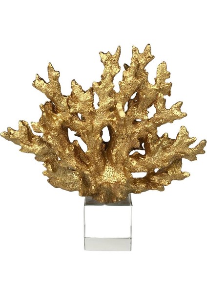 Kristal Kaideli Gold Mercan Obje
