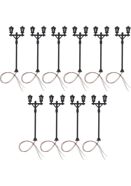 10X Model Demiryolu Lambası Bahçe Sokağı Işığı 1: 100 Ölçekli Park LED Işıkları Yukarı (Yurt Dışından) indirimleri