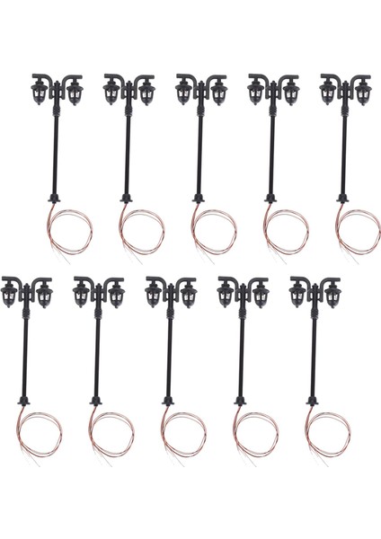 10X Model Demiryolu Lambası Bahçe Sokağı Işığı 1: 100 Ölçekli Park LED Işıkları Aşağı (Yurt Dışından) fiyatları