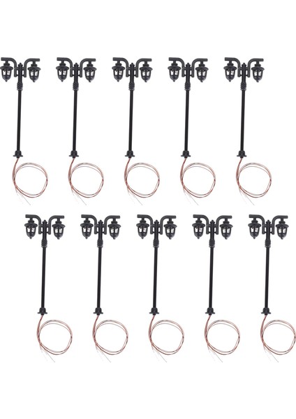 10X Model Demiryolu Lambası Bahçe Sokağı Işığı 1: 100 Ölçekli Park LED Işıkları Aşağı (Yurt Dışından) modelleri