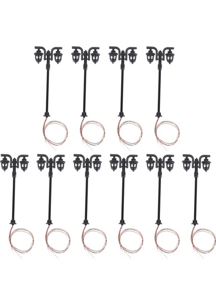 10X Model Demiryolu Lambası Bahçe Sokağı Işığı 1: 100 Ölçekli Park LED Işıkları Aşağı (Yurt Dışından) fırsatları