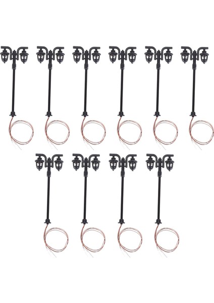 10X Model Demiryolu Lambası Bahçe Sokağı Işığı 1: 100 Ölçekli Park LED Işıkları Aşağı (Yurt Dışından) indirimleri