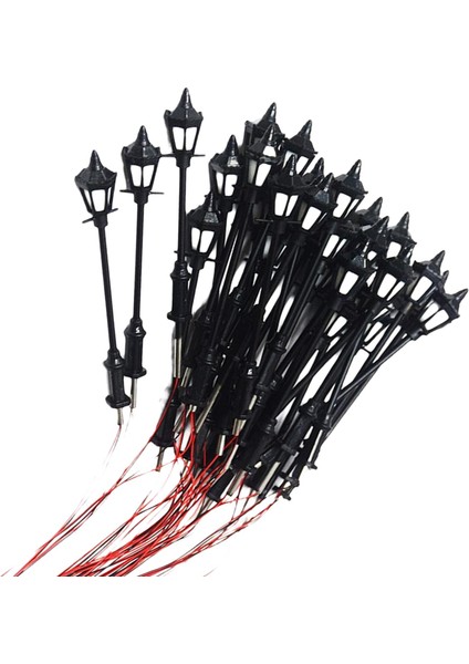 20X Model Demiryolu Lampost Fener Lambası 3V Mini Sahne Diorama Düzeni (Yurt Dışından)